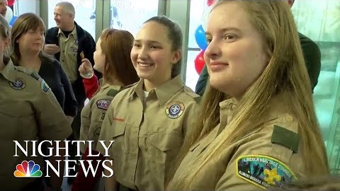 Scouts BSA Troop 248 for Girls Featured on NBC Nightly News